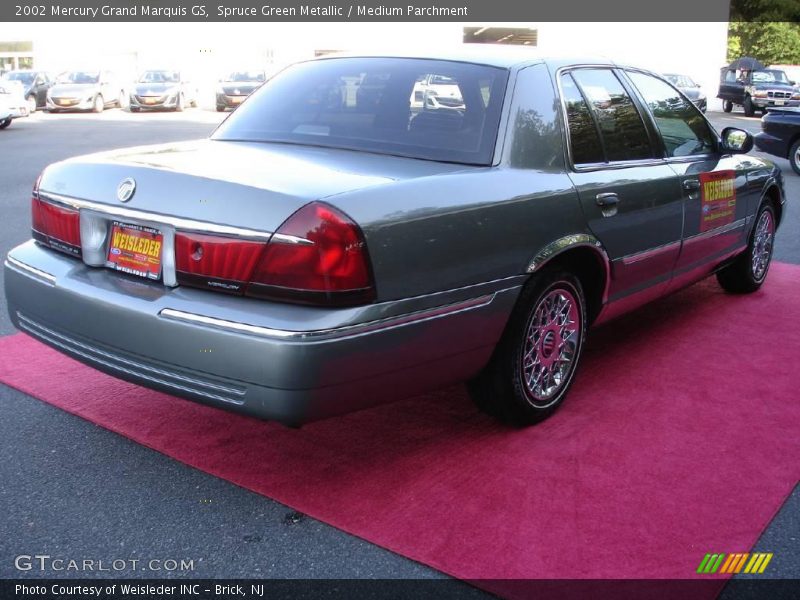 Spruce Green Metallic / Medium Parchment 2002 Mercury Grand Marquis GS