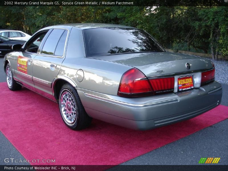 Spruce Green Metallic / Medium Parchment 2002 Mercury Grand Marquis GS