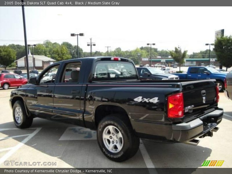 Black / Medium Slate Gray 2005 Dodge Dakota SLT Quad Cab 4x4