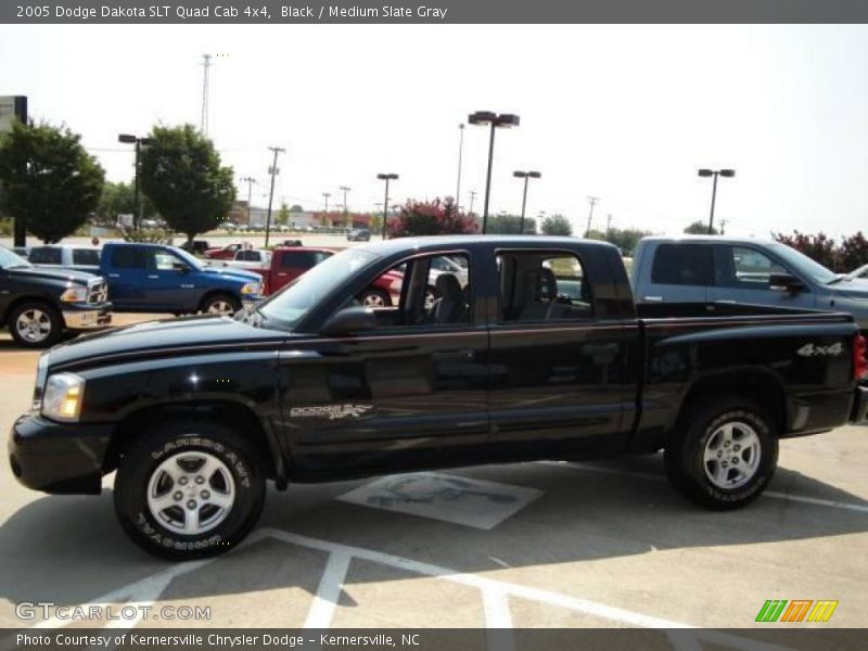 Black / Medium Slate Gray 2005 Dodge Dakota SLT Quad Cab 4x4