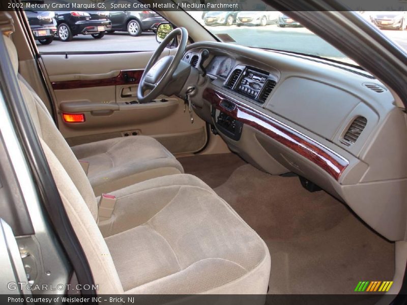 Spruce Green Metallic / Medium Parchment 2002 Mercury Grand Marquis GS