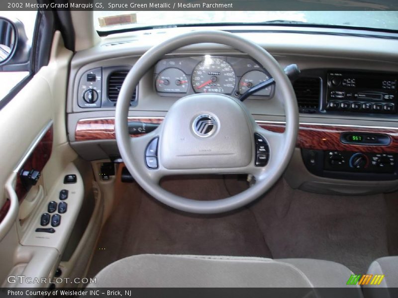 Spruce Green Metallic / Medium Parchment 2002 Mercury Grand Marquis GS