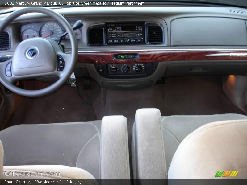 Spruce Green Metallic / Medium Parchment 2002 Mercury Grand Marquis GS