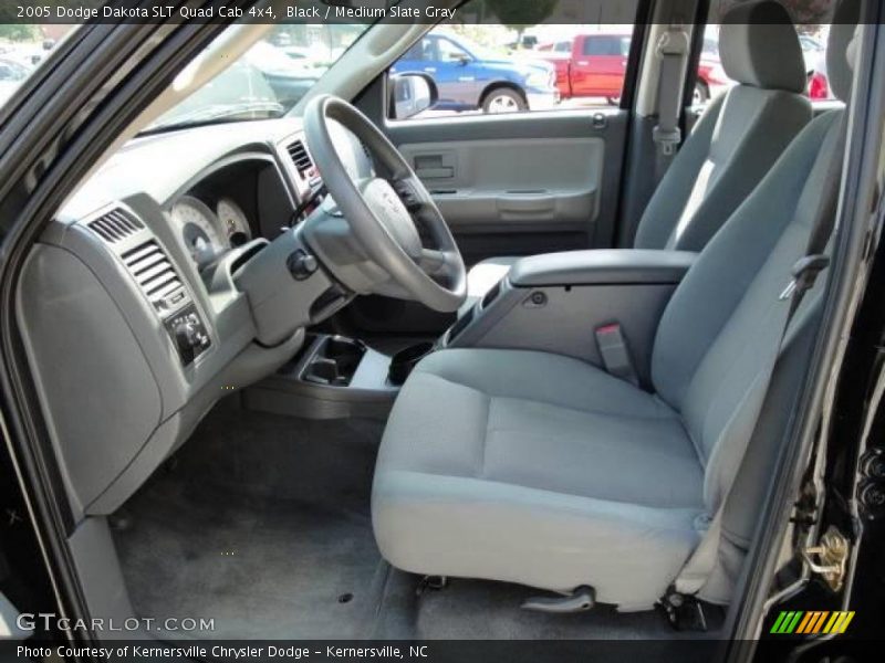 Black / Medium Slate Gray 2005 Dodge Dakota SLT Quad Cab 4x4