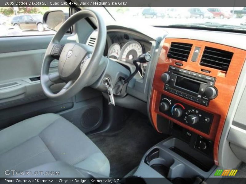 Black / Medium Slate Gray 2005 Dodge Dakota SLT Quad Cab 4x4
