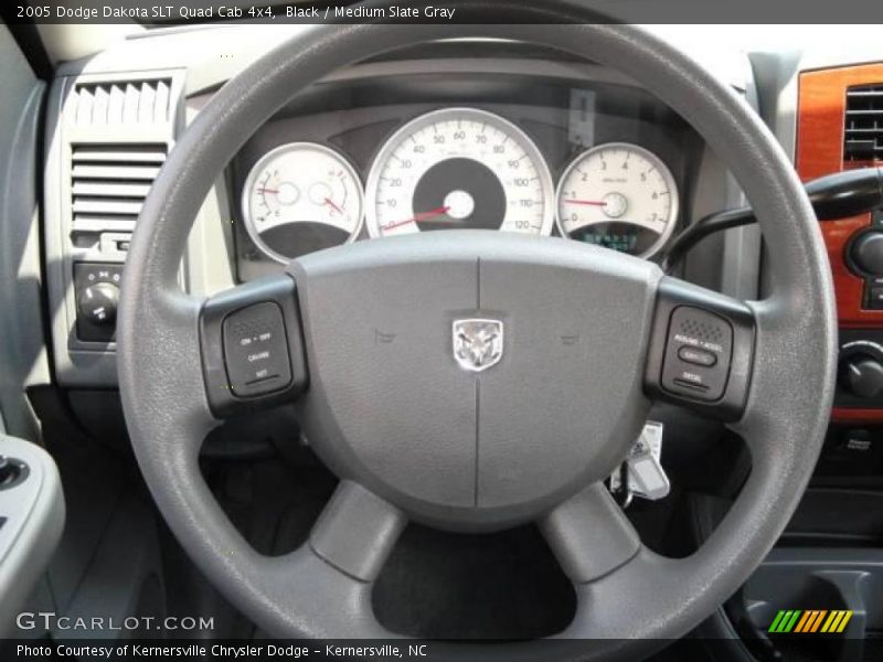 Black / Medium Slate Gray 2005 Dodge Dakota SLT Quad Cab 4x4