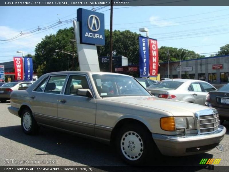 Desert Taupe Metallic / Parchment 1991 Mercedes-Benz S Class 420 SEL