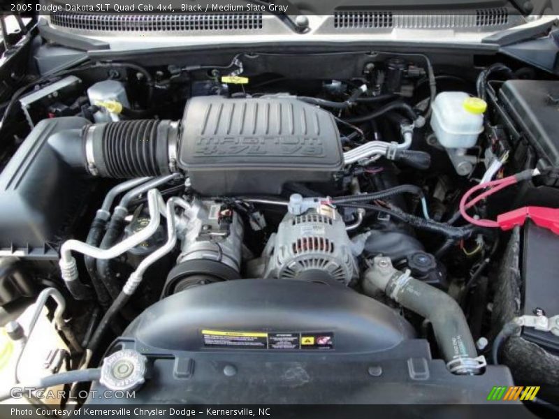 Black / Medium Slate Gray 2005 Dodge Dakota SLT Quad Cab 4x4