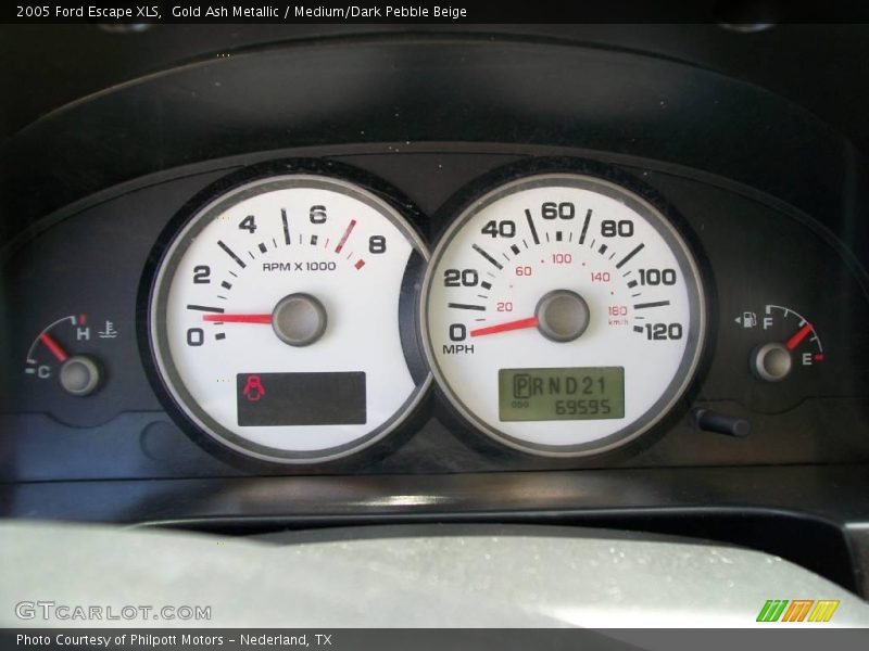 Gold Ash Metallic / Medium/Dark Pebble Beige 2005 Ford Escape XLS