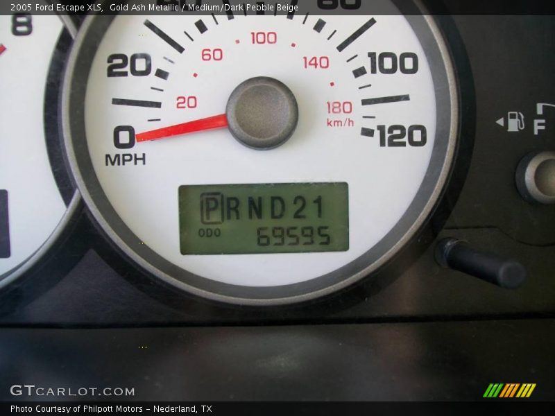 Gold Ash Metallic / Medium/Dark Pebble Beige 2005 Ford Escape XLS