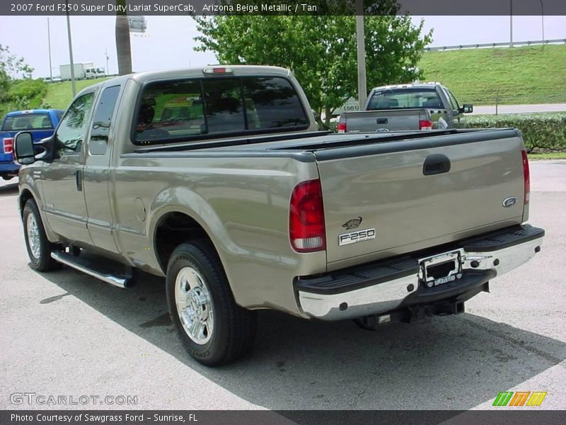 Arizona Beige Metallic / Tan 2007 Ford F250 Super Duty Lariat SuperCab