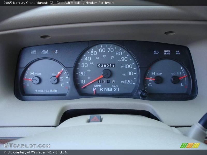 Gold Ash Metallic / Medium Parchment 2005 Mercury Grand Marquis GS