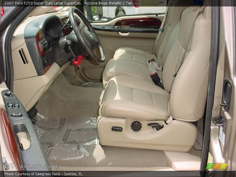 Arizona Beige Metallic / Tan 2007 Ford F250 Super Duty Lariat SuperCab