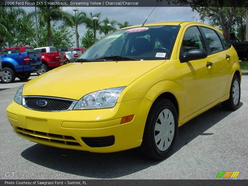 Screaming Yellow / Charcoal/Charcoal 2006 Ford Focus ZX5 S Hatchback
