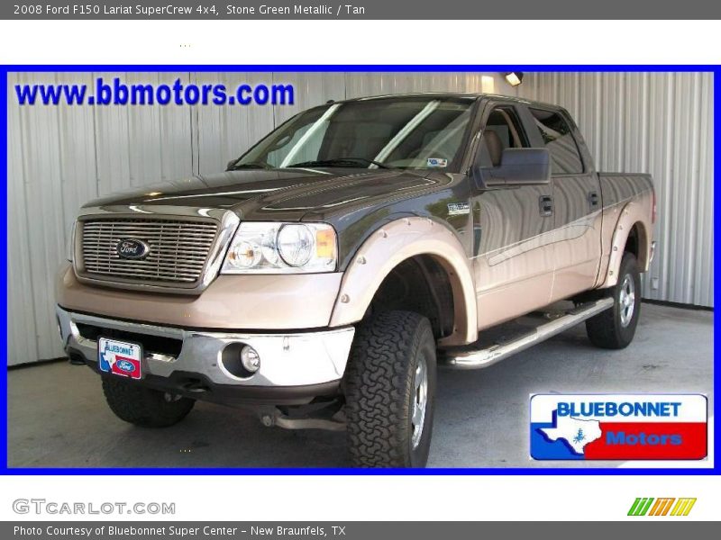 Stone Green Metallic / Tan 2008 Ford F150 Lariat SuperCrew 4x4