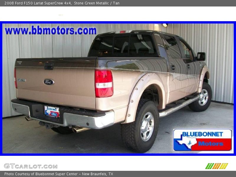 Stone Green Metallic / Tan 2008 Ford F150 Lariat SuperCrew 4x4