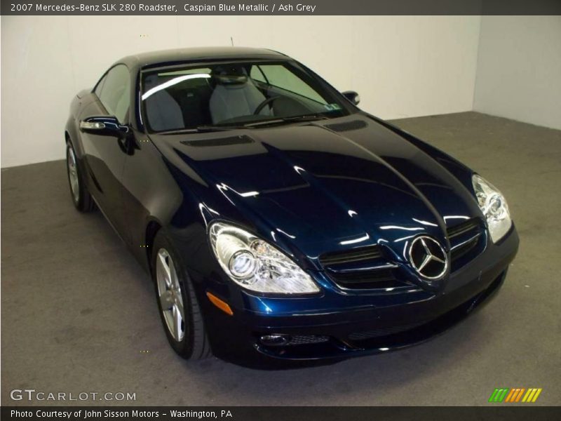 Caspian Blue Metallic / Ash Grey 2007 Mercedes-Benz SLK 280 Roadster