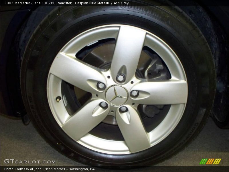 Caspian Blue Metallic / Ash Grey 2007 Mercedes-Benz SLK 280 Roadster