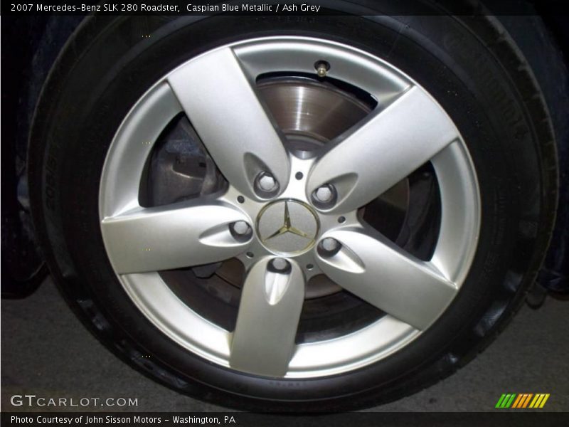 Caspian Blue Metallic / Ash Grey 2007 Mercedes-Benz SLK 280 Roadster