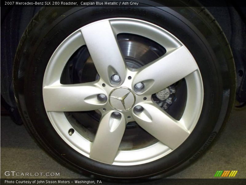 Caspian Blue Metallic / Ash Grey 2007 Mercedes-Benz SLK 280 Roadster