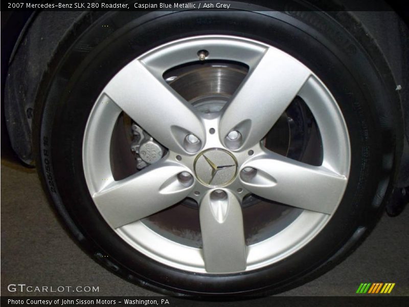 Caspian Blue Metallic / Ash Grey 2007 Mercedes-Benz SLK 280 Roadster