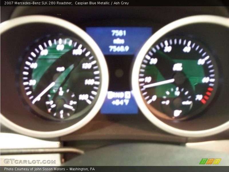 Caspian Blue Metallic / Ash Grey 2007 Mercedes-Benz SLK 280 Roadster