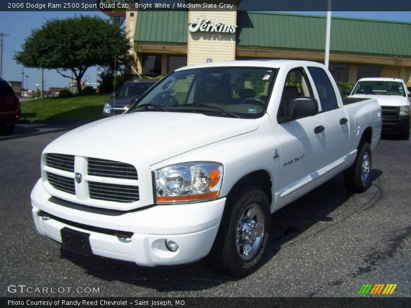 Bright White / Medium Slate Gray 2006 Dodge Ram 2500 Sport Quad Cab