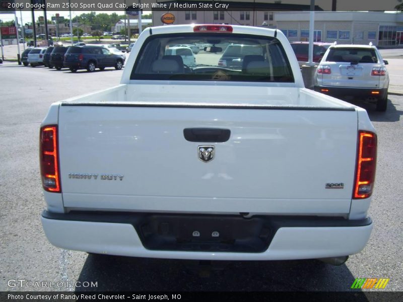Bright White / Medium Slate Gray 2006 Dodge Ram 2500 Sport Quad Cab