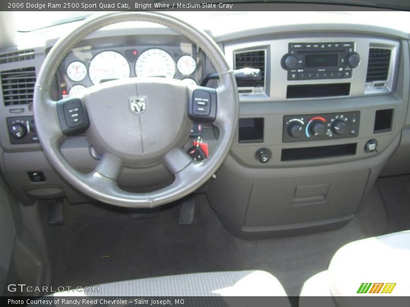 Bright White / Medium Slate Gray 2006 Dodge Ram 2500 Sport Quad Cab