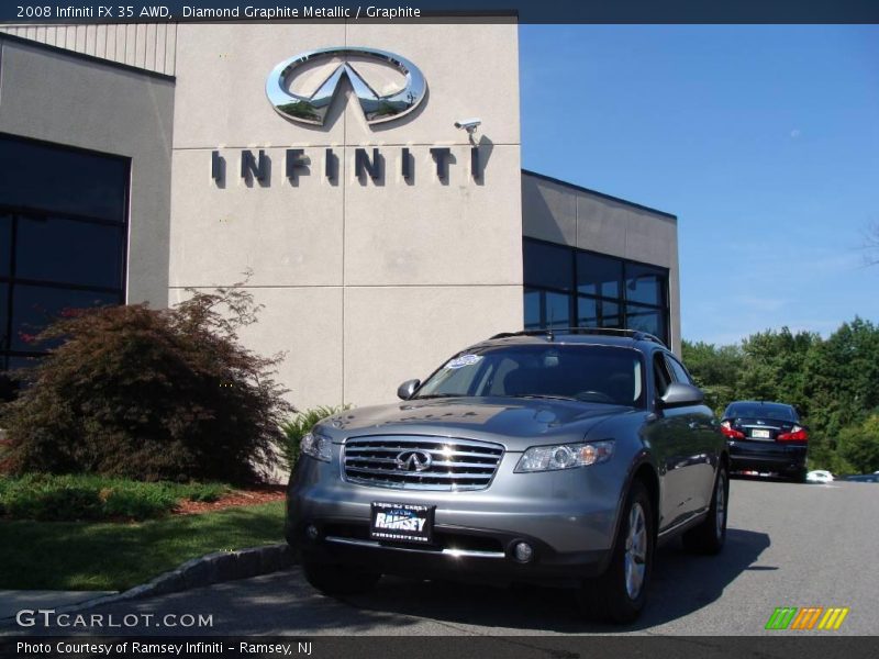 Diamond Graphite Metallic / Graphite 2008 Infiniti FX 35 AWD
