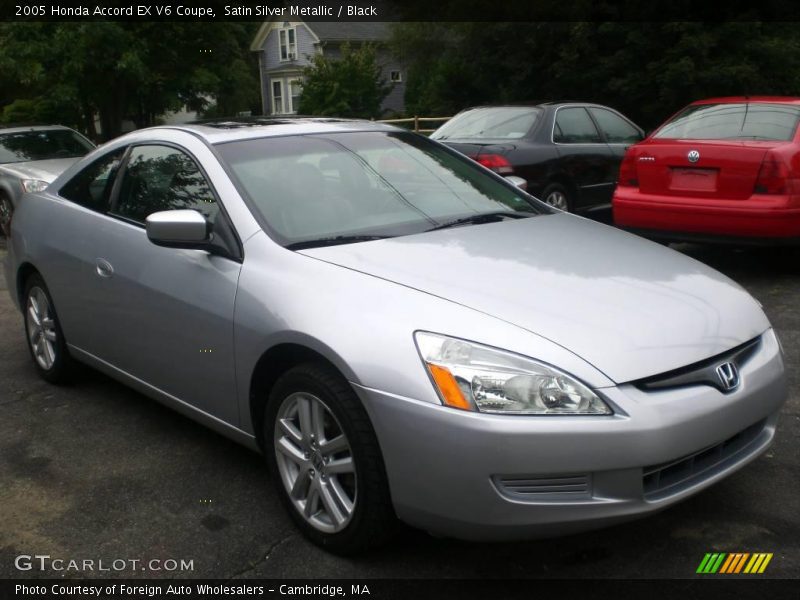 Satin Silver Metallic / Black 2005 Honda Accord EX V6 Coupe