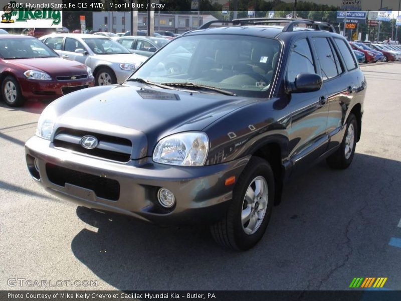 Moonlit Blue / Gray 2005 Hyundai Santa Fe GLS 4WD