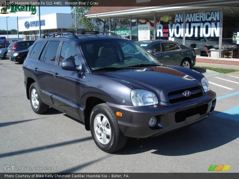 Moonlit Blue / Gray 2005 Hyundai Santa Fe GLS 4WD