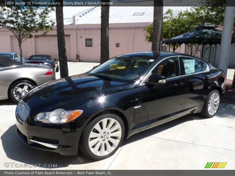 Ebony Black / Spice/Charcoal 2009 Jaguar XF Premium Luxury