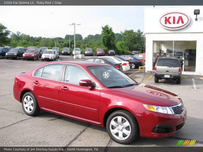 Ruby Red / Gray 2009 Kia Optima LX