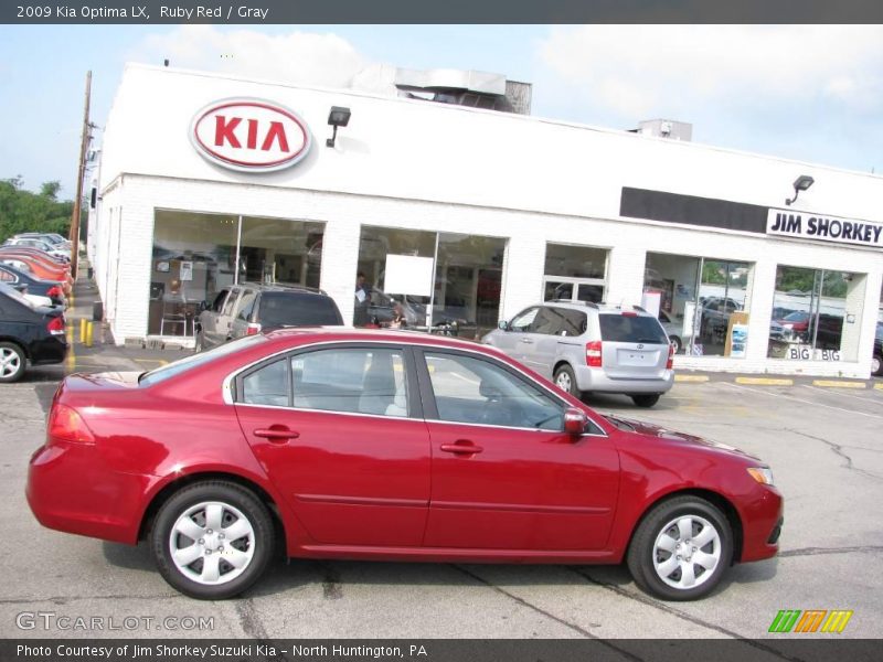 Ruby Red / Gray 2009 Kia Optima LX