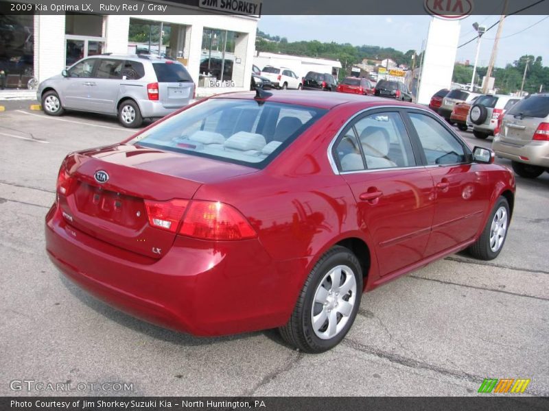 Ruby Red / Gray 2009 Kia Optima LX
