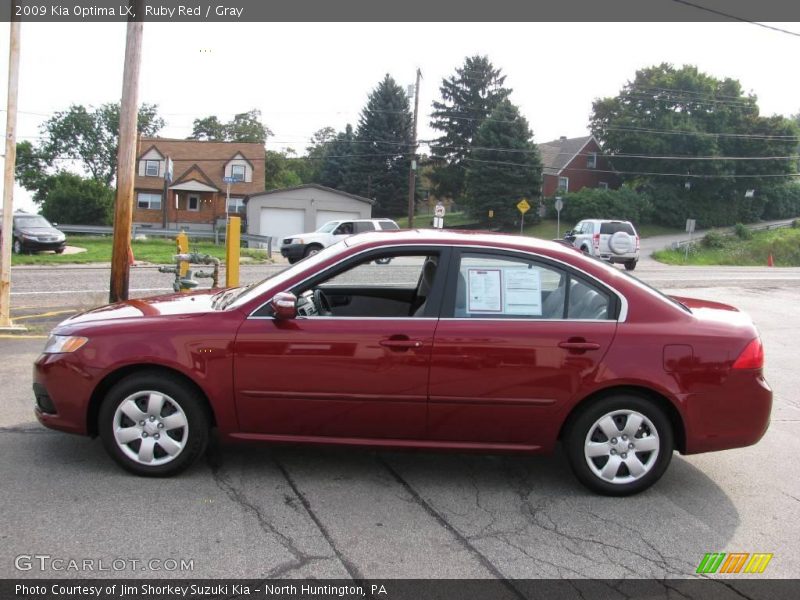 Ruby Red / Gray 2009 Kia Optima LX