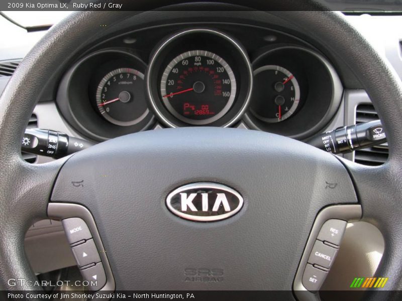 Ruby Red / Gray 2009 Kia Optima LX