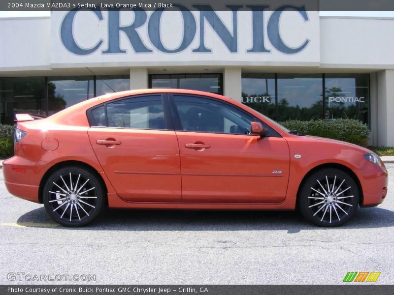 Lava Orange Mica / Black 2004 Mazda MAZDA3 s Sedan