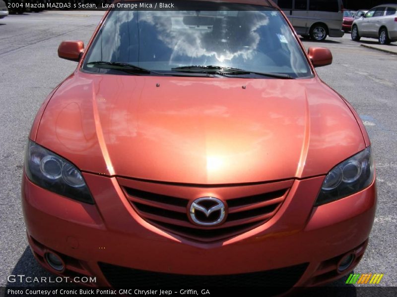 Lava Orange Mica / Black 2004 Mazda MAZDA3 s Sedan