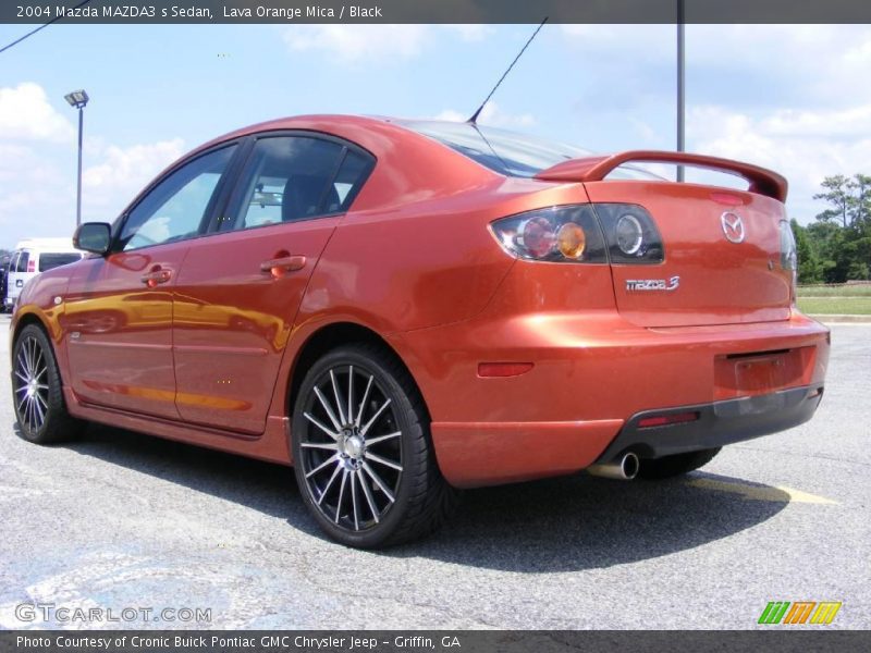 Lava Orange Mica / Black 2004 Mazda MAZDA3 s Sedan