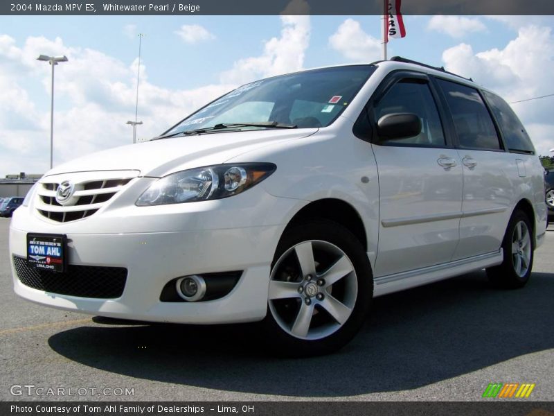 Whitewater Pearl / Beige 2004 Mazda MPV ES