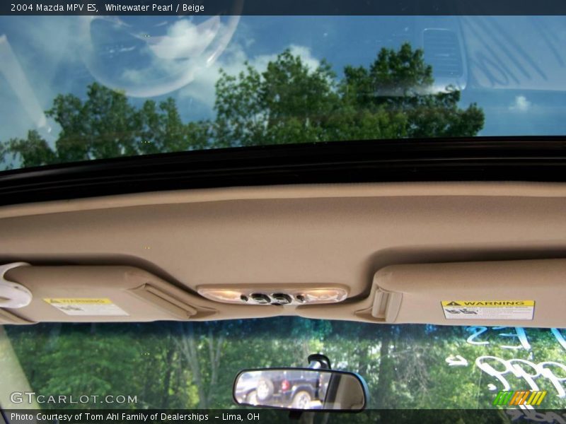 Whitewater Pearl / Beige 2004 Mazda MPV ES