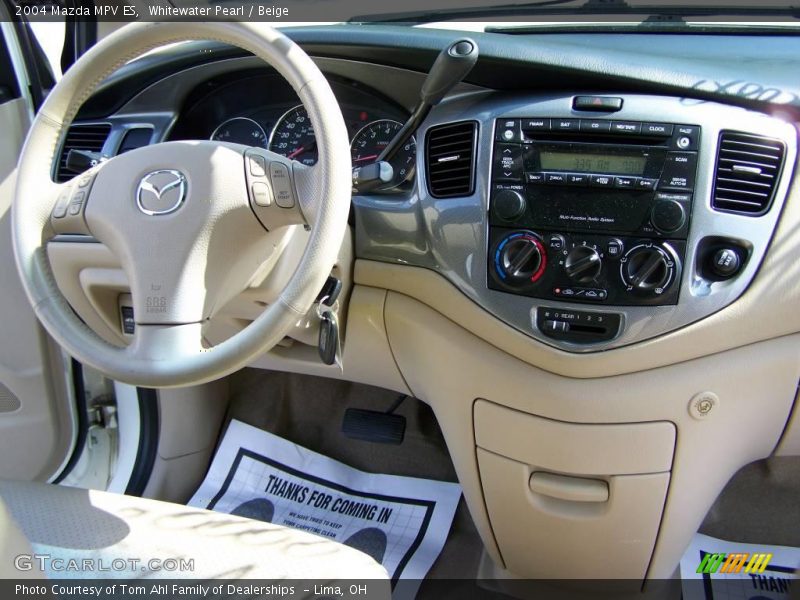Whitewater Pearl / Beige 2004 Mazda MPV ES