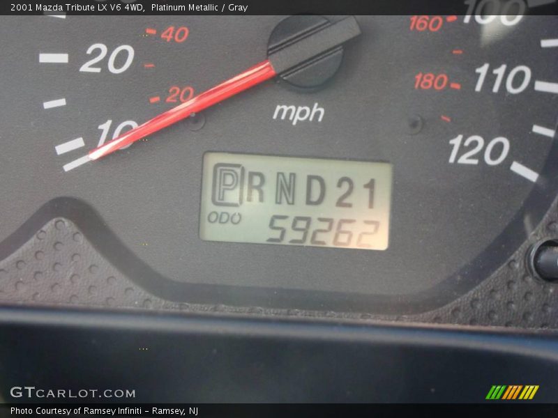Platinum Metallic / Gray 2001 Mazda Tribute LX V6 4WD