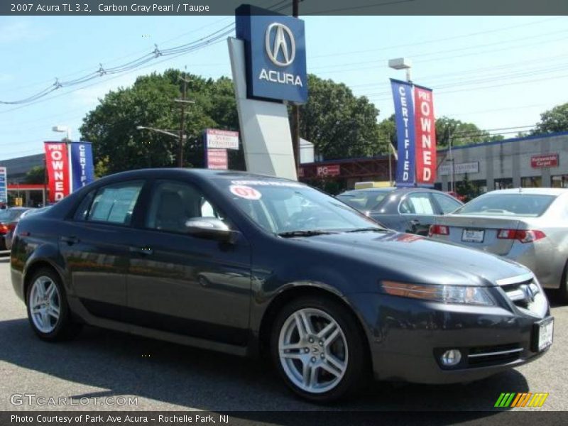 Carbon Gray Pearl / Taupe 2007 Acura TL 3.2