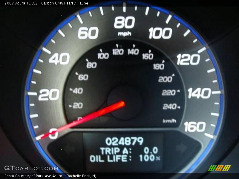 Carbon Gray Pearl / Taupe 2007 Acura TL 3.2