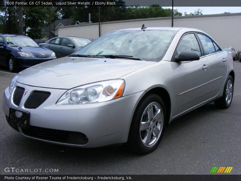 Liquid Silver Metallic / Ebony Black 2008 Pontiac G6 GT Sedan