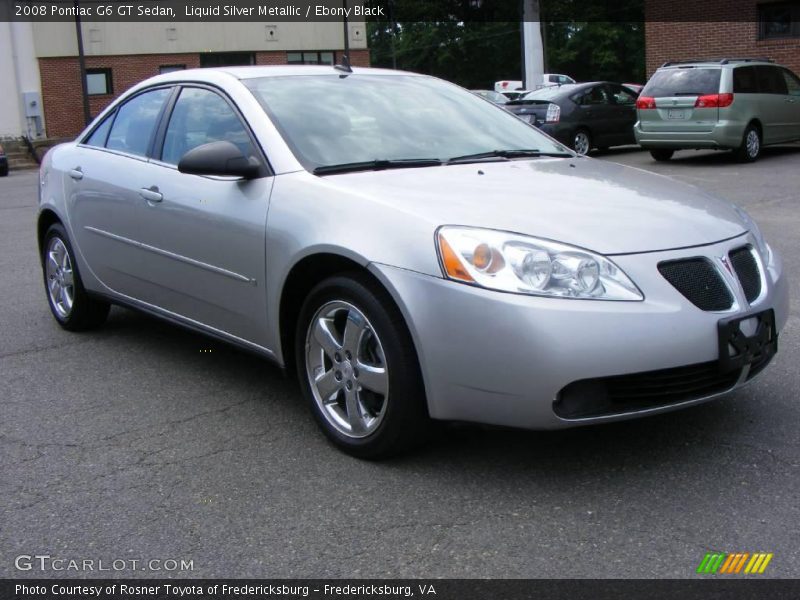 Liquid Silver Metallic / Ebony Black 2008 Pontiac G6 GT Sedan